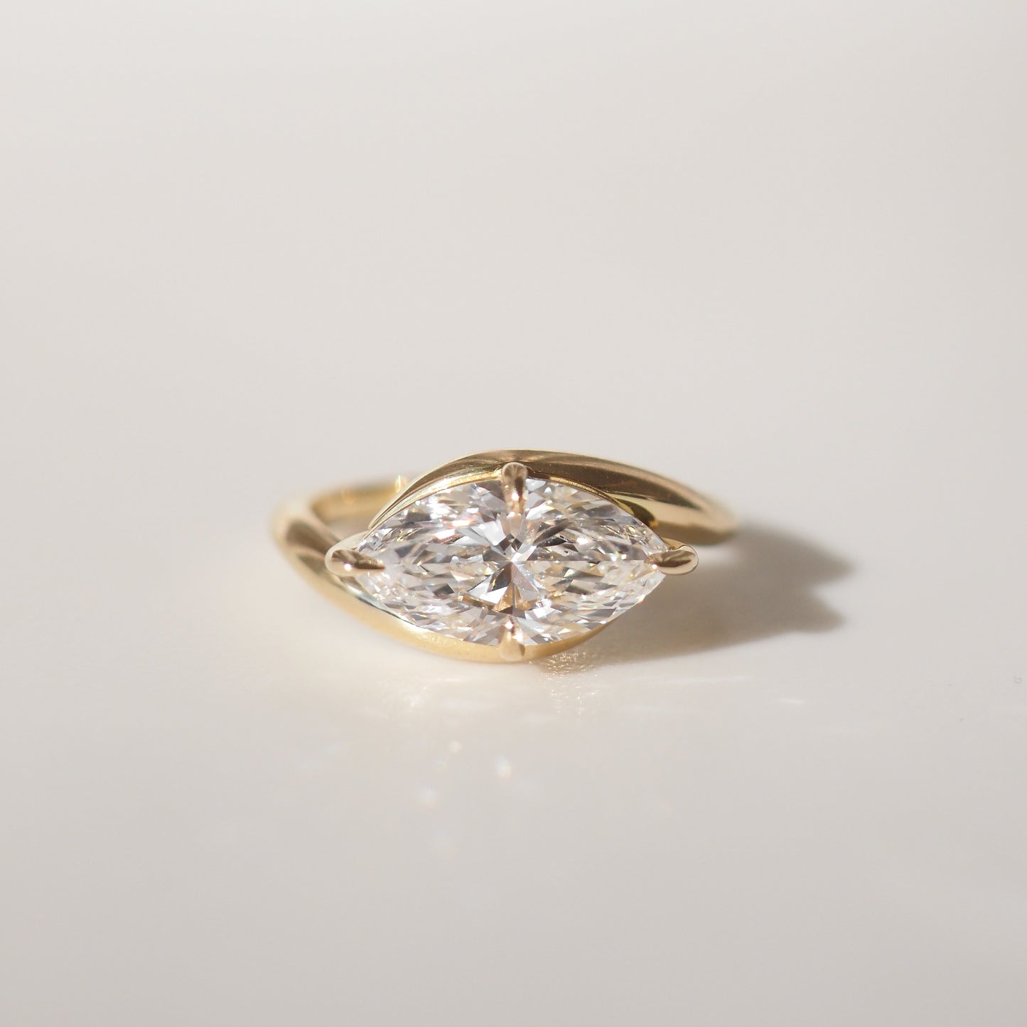 2.02 CT Marquise Cut Solitaire Lab Grown Diamond Engagement Ring