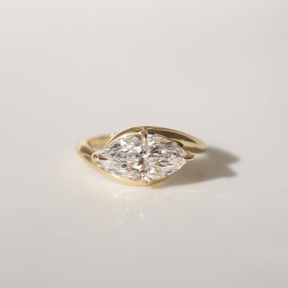 2.02 CT Marquise Cut Solitaire Lab Grown Diamond Engagement Ring