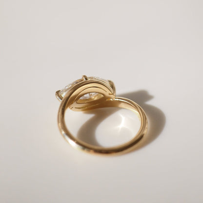 2.02 CT Marquise Cut Solitaire Lab Grown Diamond Engagement Ring