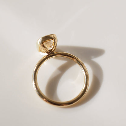 2.09 CT Elongated Cushion Cut  Bezel Lab Grown Diamond Engagement Ring