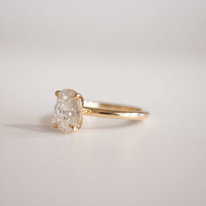 1.56 CT Oval Cut Solitaire Lab Grown Diamond Engagement Ring