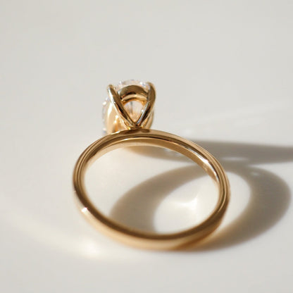 2.02 CT Oval Cut Solitaire Lab Grown Diamond Engagement Ring