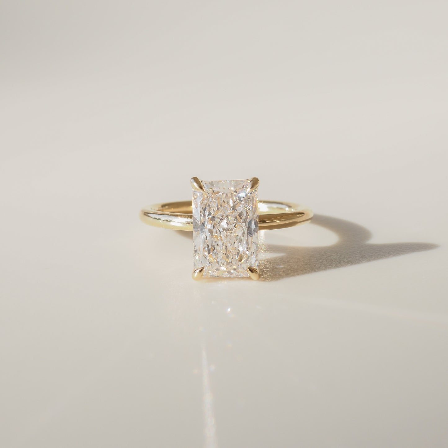 2.52 CT Radiant Cut Solitaire Lab Grown Diamond Engagement Ring