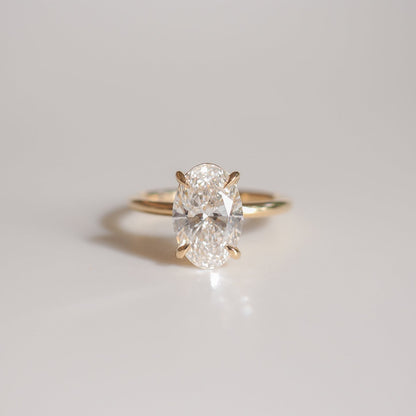 2.53 CT Oval Cut Solitaire Lab Grown Diamond Engagement Ring