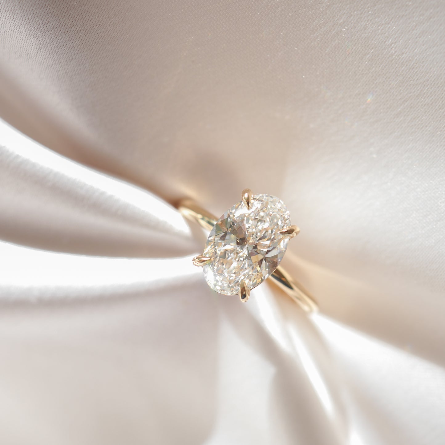 2.53 CT Oval Cut Solitaire Lab Grown Diamond Engagement Ring