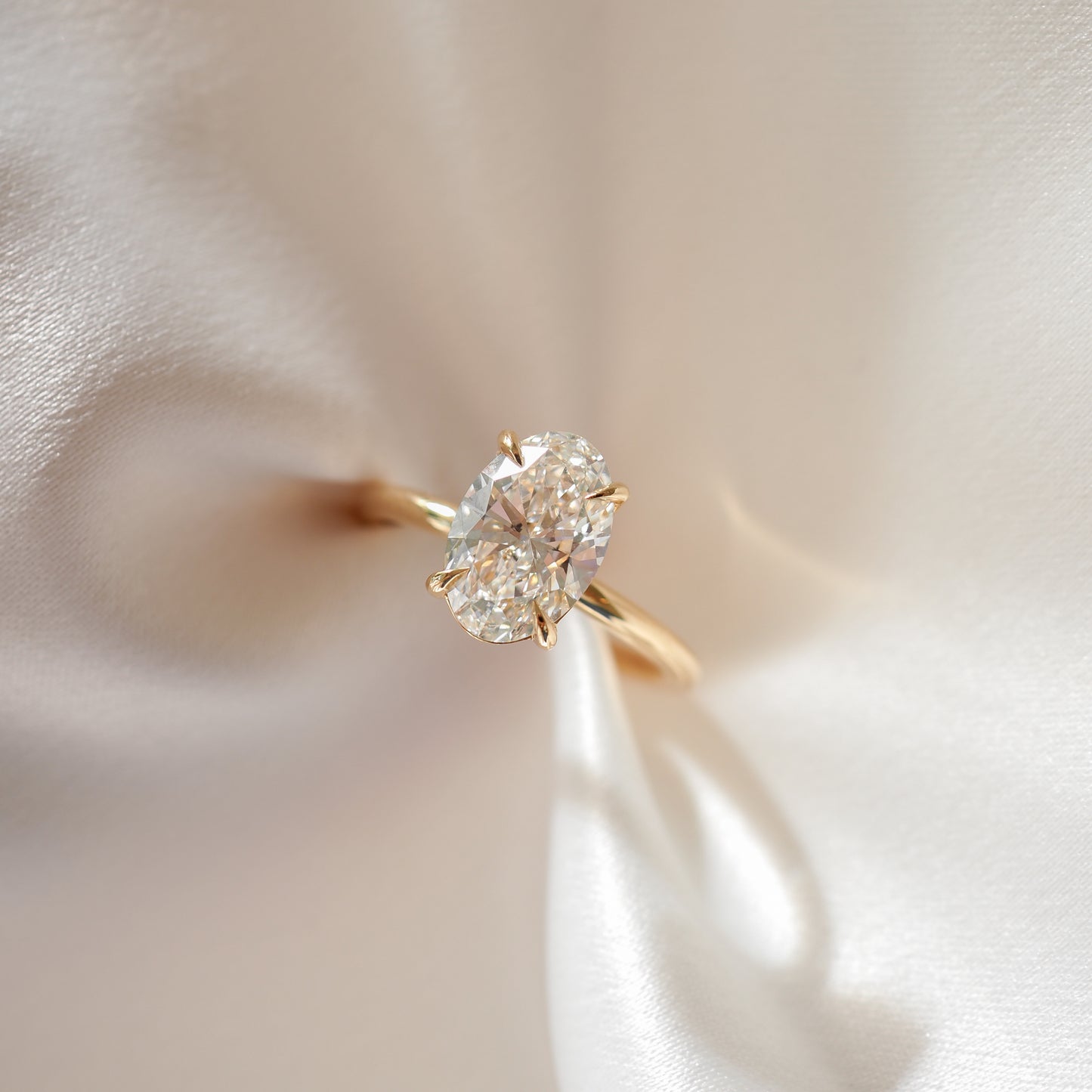 2.09 CT Oval Cut Solitaire Lab Grown Diamond Engagement Ring