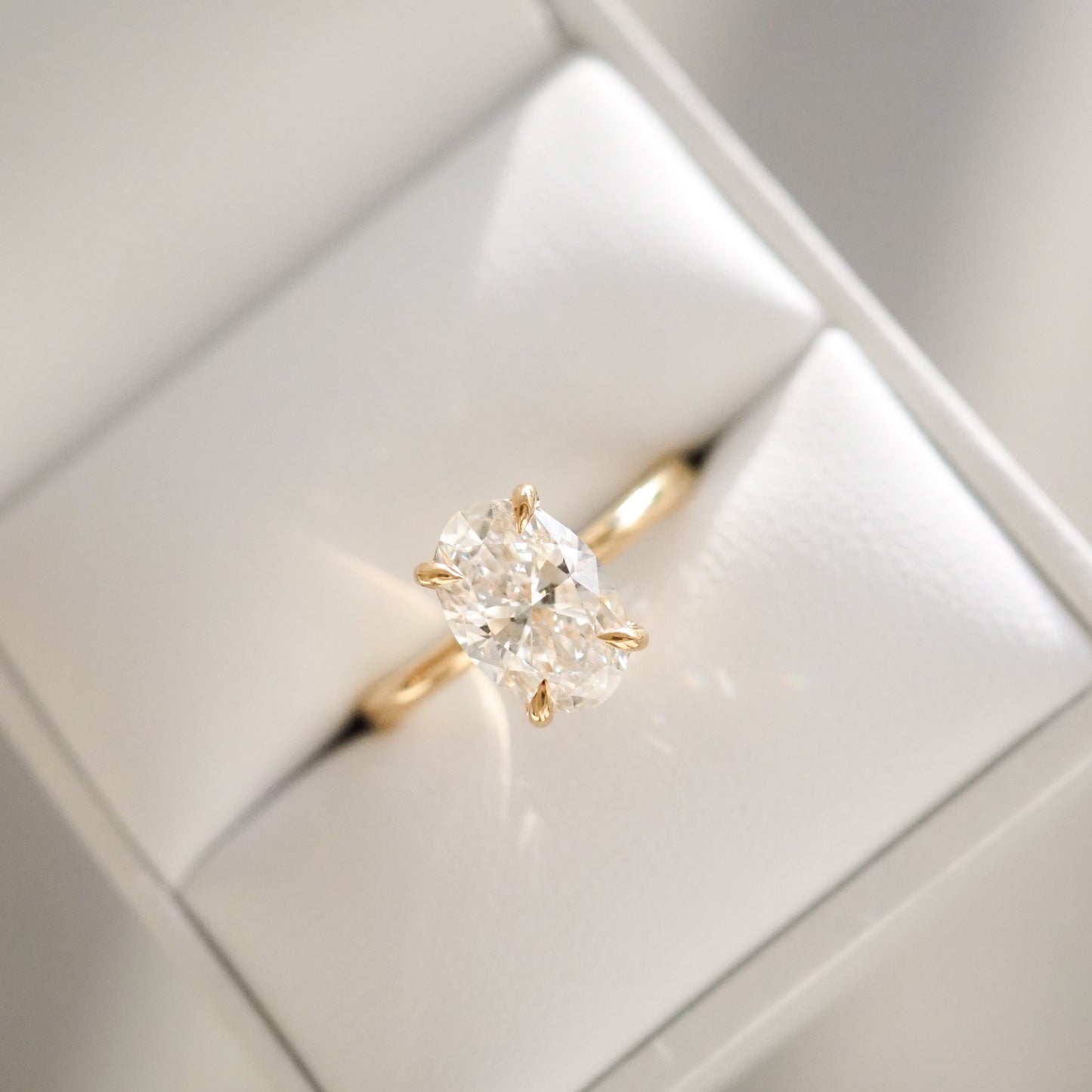 2.09 CT Oval Cut Solitaire Lab Grown Diamond Engagement Ring