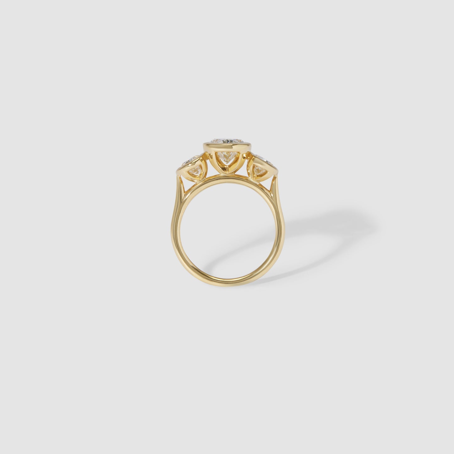 1.54 CT Oval Cut Three Stones Lab Grown Diamond Engagement Ring