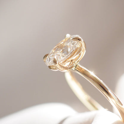 1.55 CT Oval Cut Solitaire Lab Grown Diamond Engagement Ring