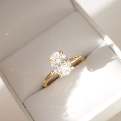 1.55 CT Oval Cut Solitaire Lab Grown Diamond Engagement Ring