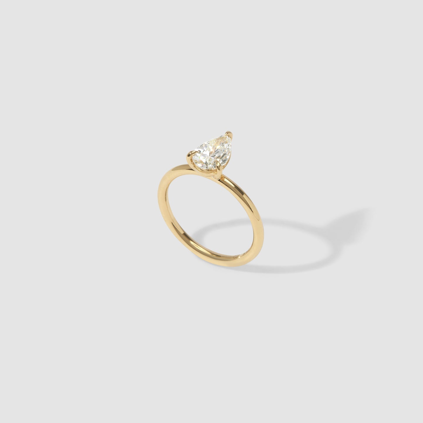 2.53 CT Pear Cut Solitaire Lab Grown Diamond Engagement Ring