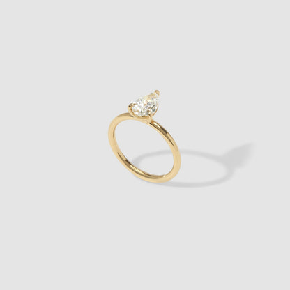 2.53 CT Pear Cut Solitaire Lab Grown Diamond Engagement Ring