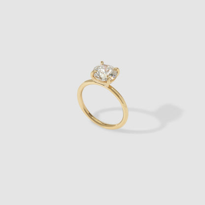 3 CT Round Cut Solitaire Lab Grown Diamond Engagement Ring