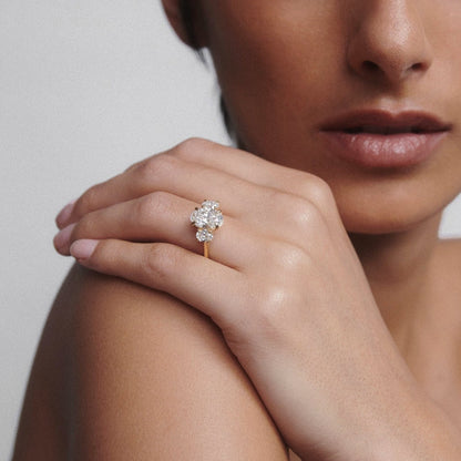 1.69 CT Oval Cut Three Stones Lab Grown Diamond Engagement Ring