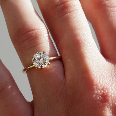 1.56 CT Round Cut Solitaire Lab Grown Diamond Engagement Ring