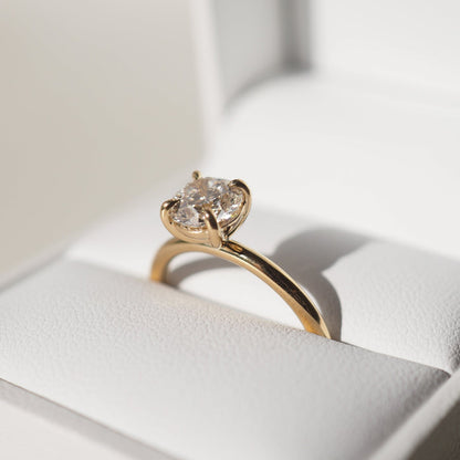 1.03 CT Round Cut Solitaire Lab Grown Diamond Engagement Ring
