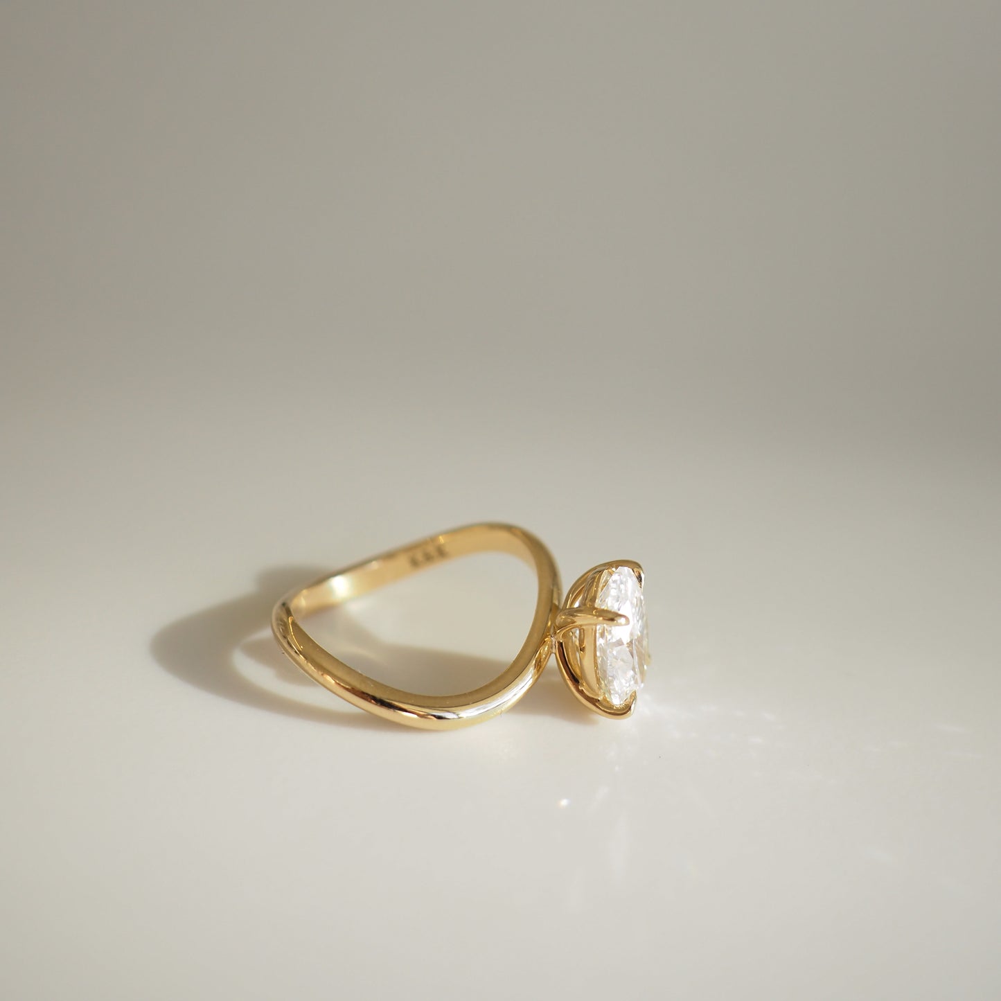 2.01 CT Oval Cut Solitaire Lab Grown Diamond Engagement Ring