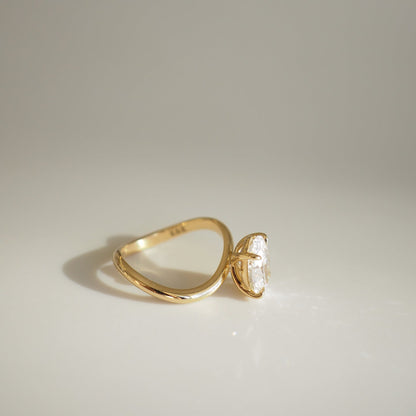 2.01 CT Oval Cut Solitaire Lab Grown Diamond Engagement Ring