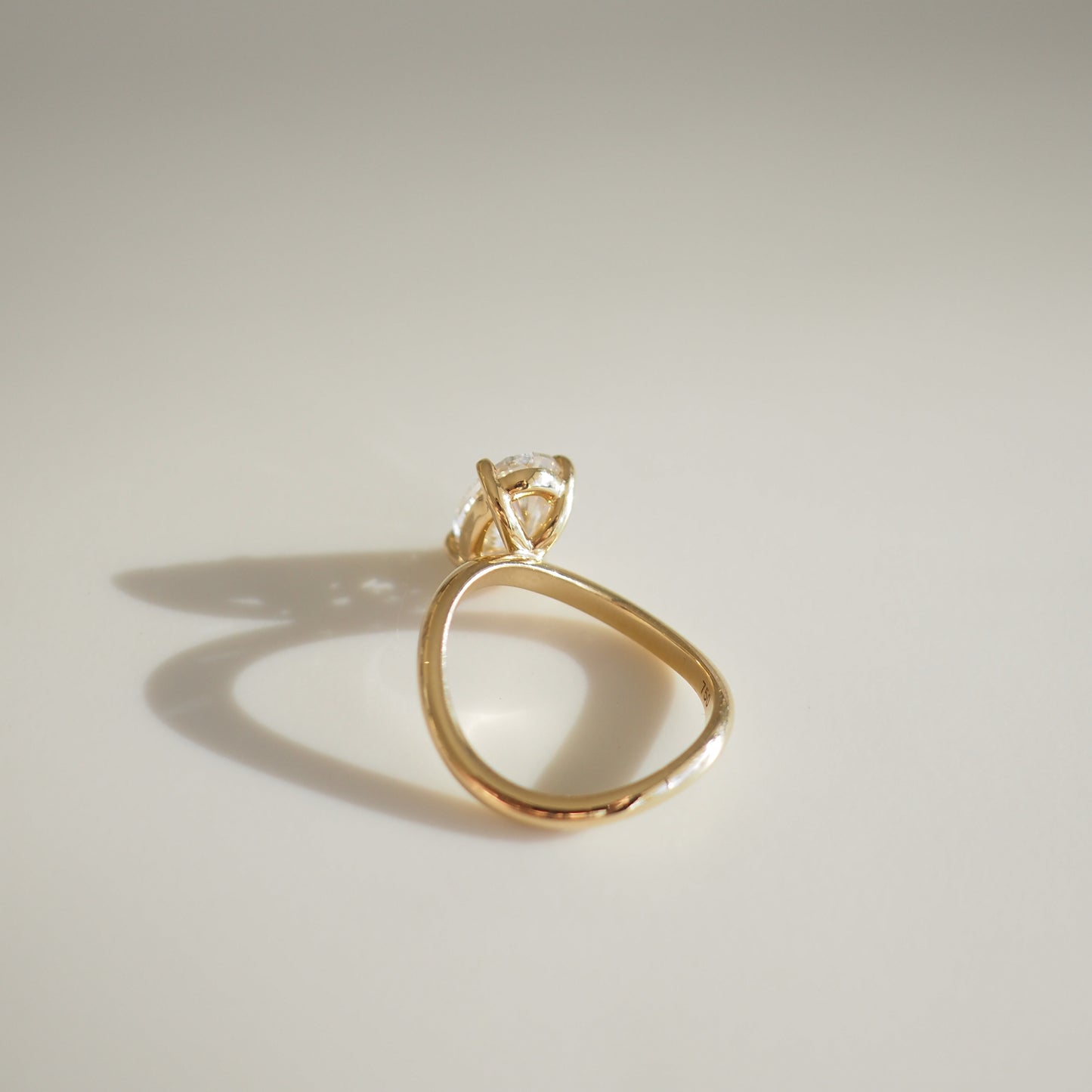 2.01 CT Oval Cut Solitaire Lab Grown Diamond Engagement Ring