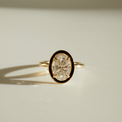 2.09 CT Oval Cut Solitaire Lab Grown Diamond Engagement Ring