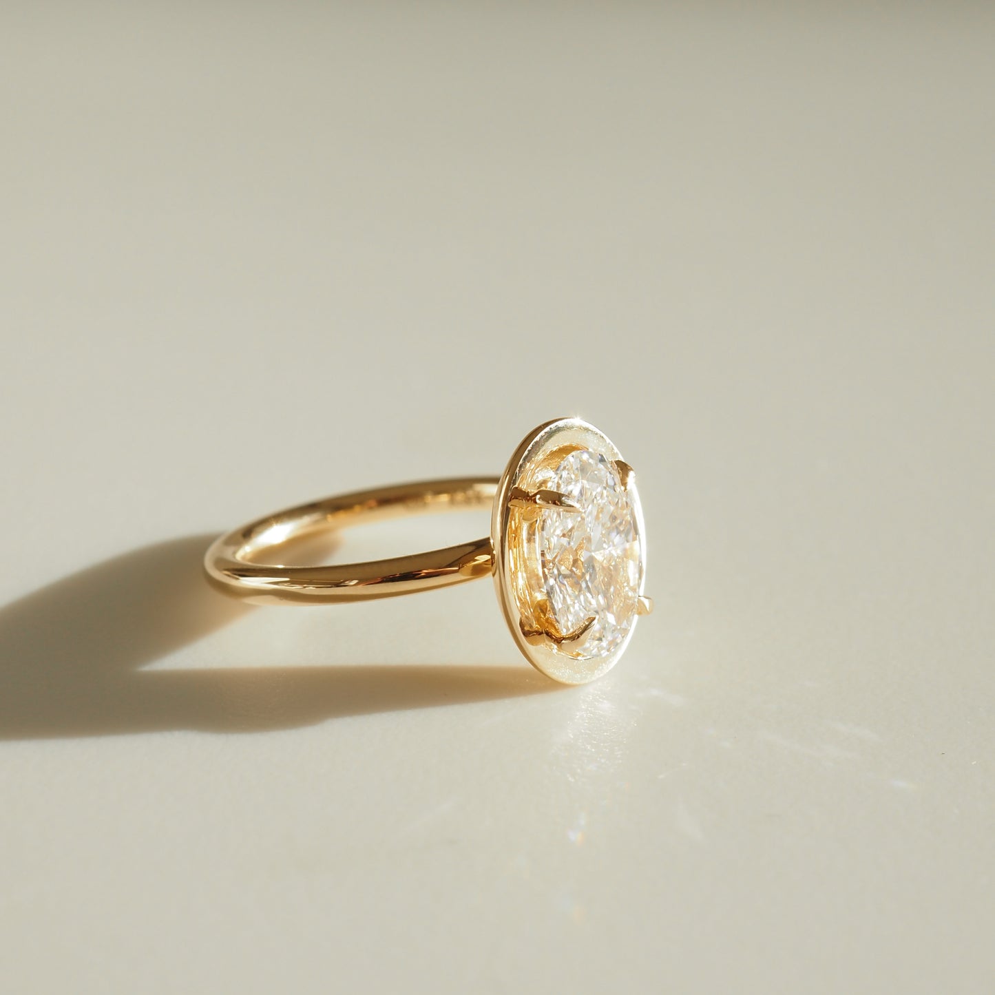 2.09 CT Oval Cut Solitaire Lab Grown Diamond Engagement Ring