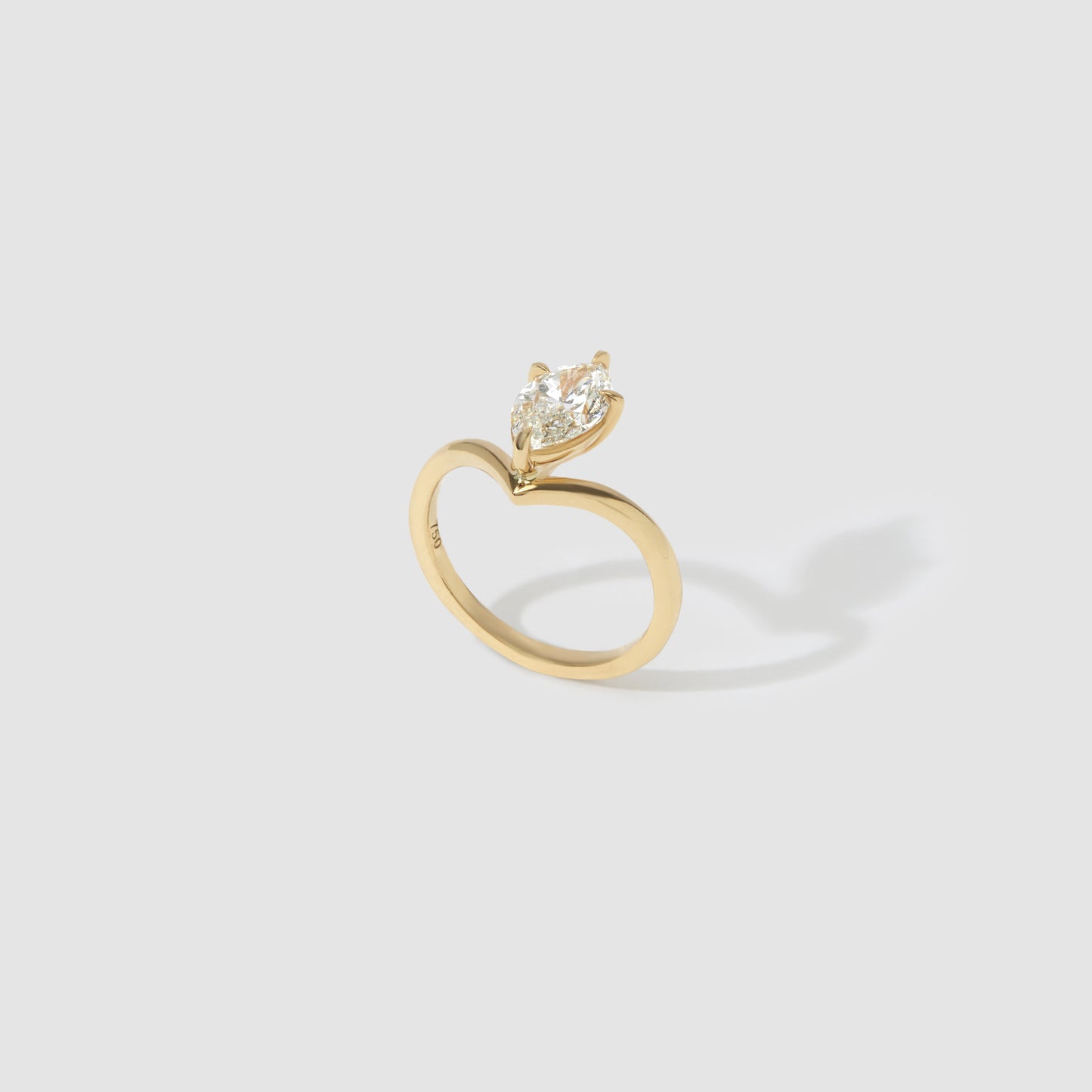 1.32 CT Marquise Cut Solitaire Lab Grown Diamond Engagement Ring