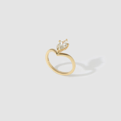 1.32 CT Marquise Cut Solitaire Lab Grown Diamond Engagement Ring