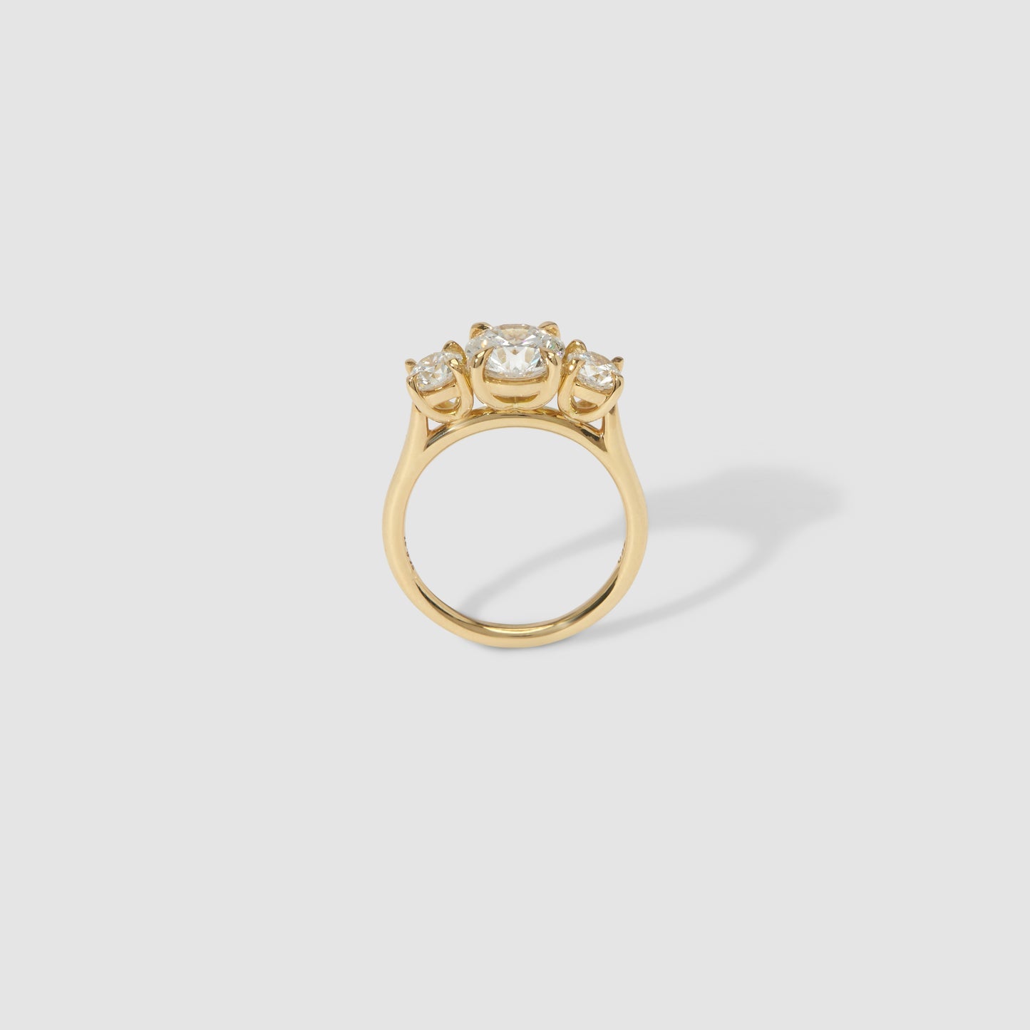 1.10 CT Round Cut Three Stone Lab Grown Diamond Engagement Ring