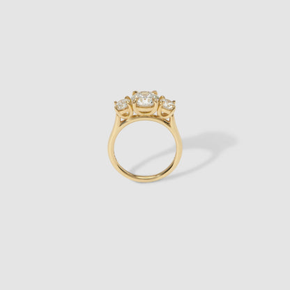 1.10 CT Round Cut Three Stone Lab Grown Diamond Engagement Ring