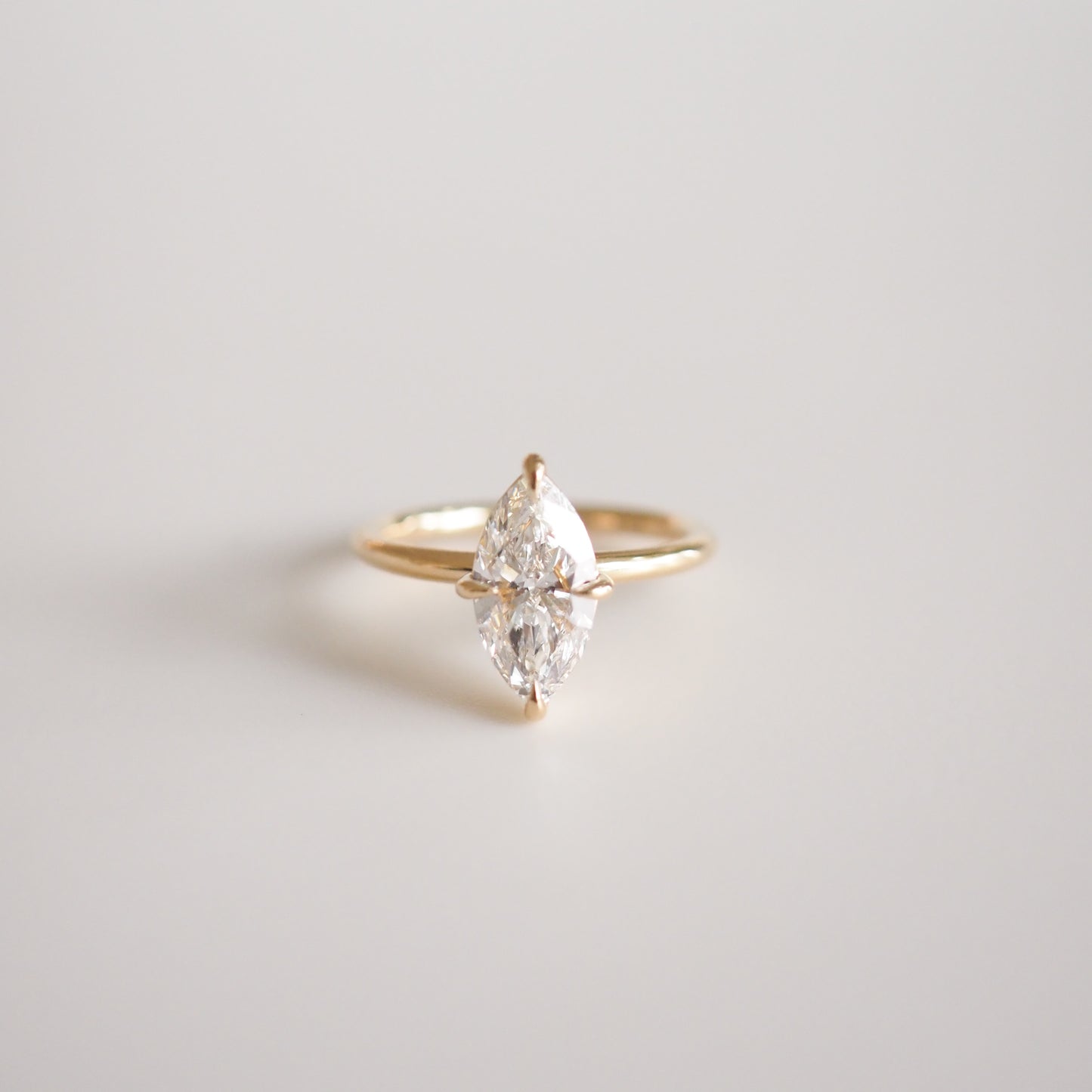 1.55 CT Marquise Cut Solitaire Lab Grown Diamond Engagement Ring