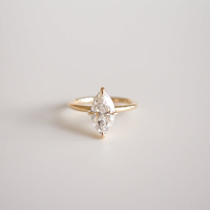1.55 CT Marquise Cut Solitaire Lab Grown Diamond Engagement Ring