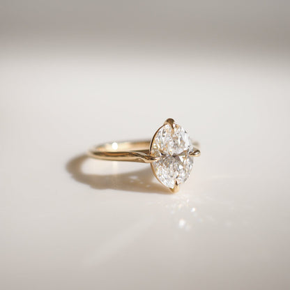 2.02 CT Oval Cut Solitaire Lab Grown Diamond Engagement Ring