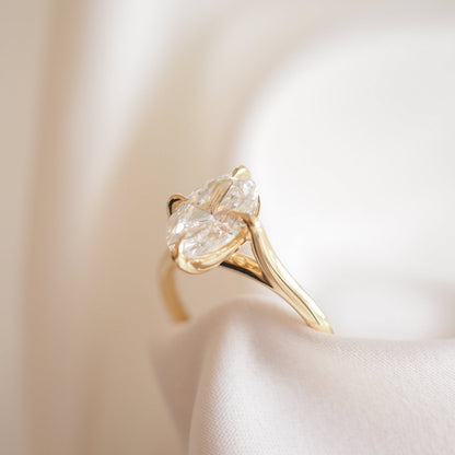 2.02 CT Oval Cut Solitaire Lab Grown Diamond Engagement Ring