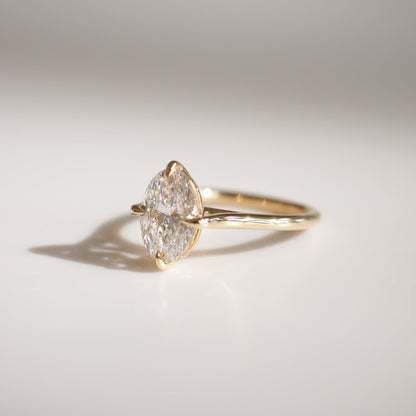 2.02 CT Oval Cut Solitaire Lab Grown Diamond Engagement Ring