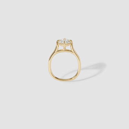 2.02 CT Oval Cut Solitaire Lab Grown Diamond Engagement Ring