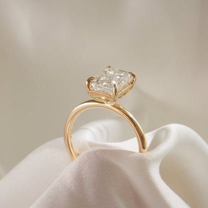 2.04 CT Emerald Cut Solitaire Lab Grown Diamond Engagement Ring