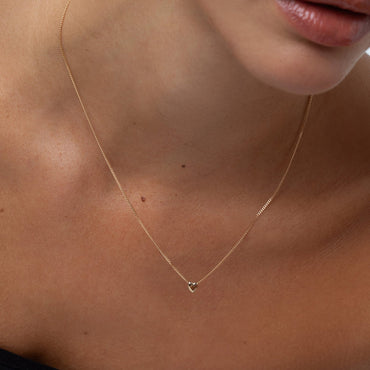 Puffed Heart Shaped Pendant Necklace