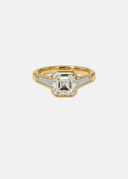 Moval Swirl Semi Pave Engagement Ring – 2.5 CT Lab Grown Diamond