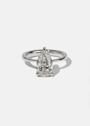 Moval Swirl Semi Pave Engagement Ring – 2.5 CT Lab Grown Diamond
