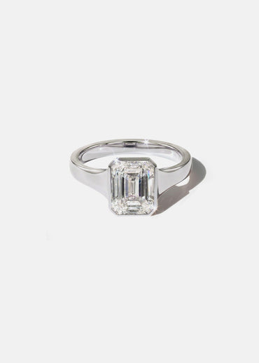 Moval Swirl Semi Pave Engagement Ring – 2.5 CT Lab Grown Diamond