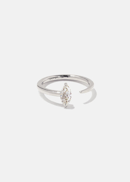 Moval Swirl Semi Pave Engagement Ring – 2.5 CT Lab Grown Diamond