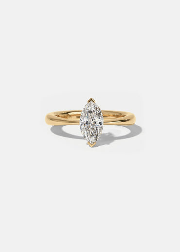 Moval Swirl Semi Pave Engagement Ring – 2.5 CT Lab Grown Diamond