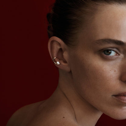 0.4 TCW Pear Shaped Lab Grown Diamond Ear Cuffs