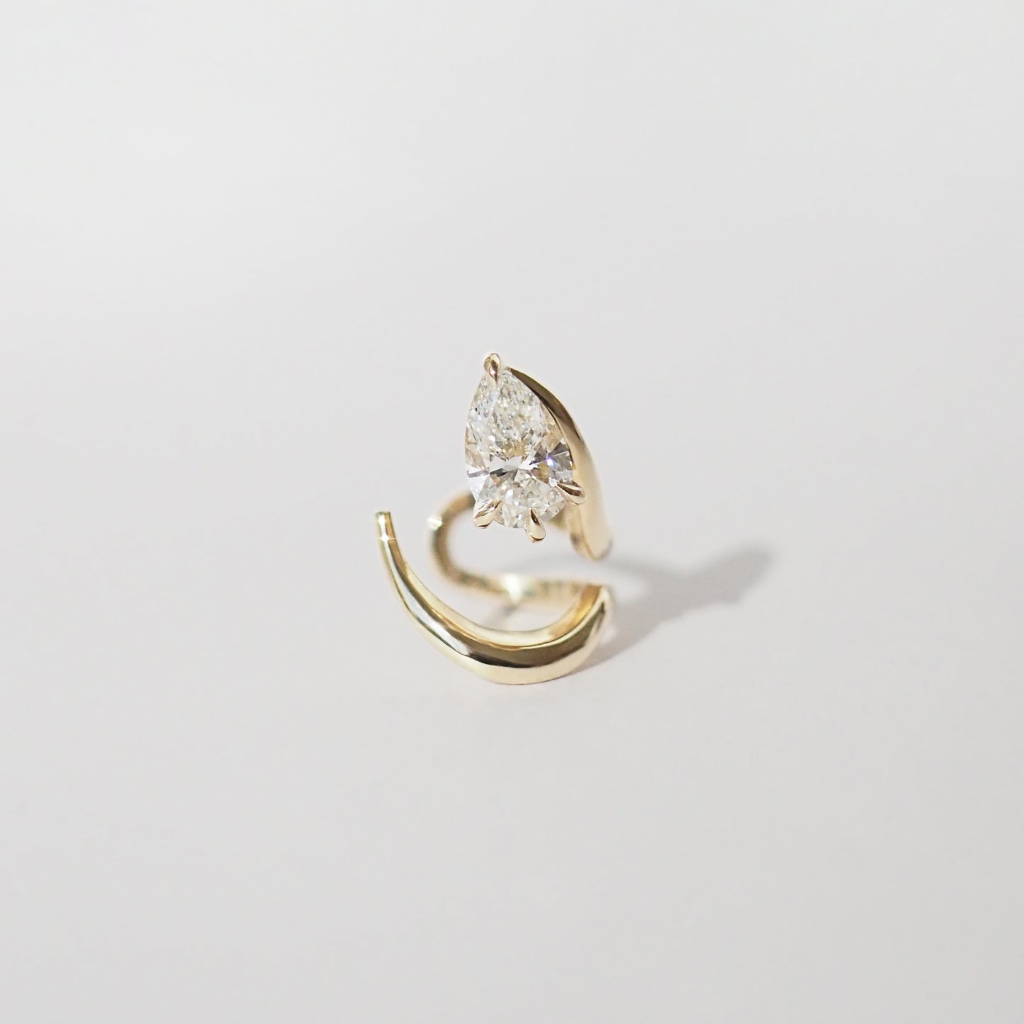 0.4 TCW Pear Shaped Lab Grown Diamond Ear Cuffs