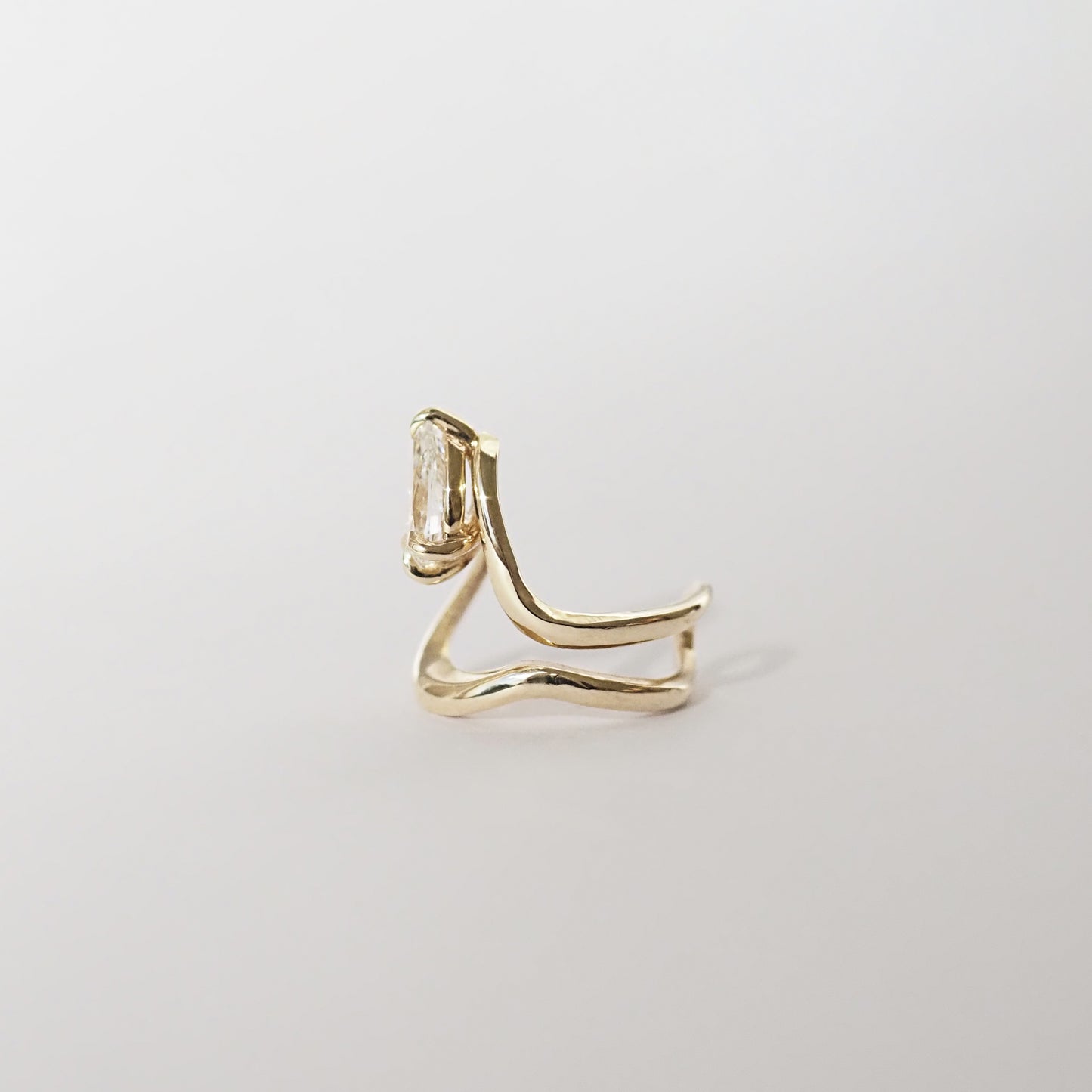 0.4 TCW Pear Shaped Lab Grown Diamond Ear Cuffs