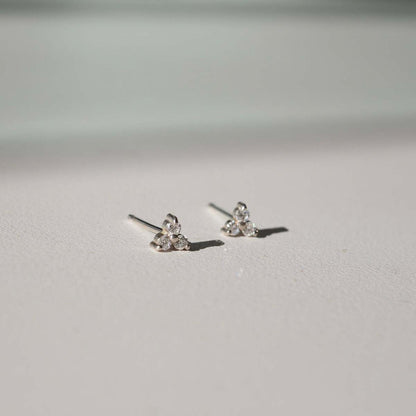 0.05 TCW Round Shaped Lab Grown Diamond Stud Earrings