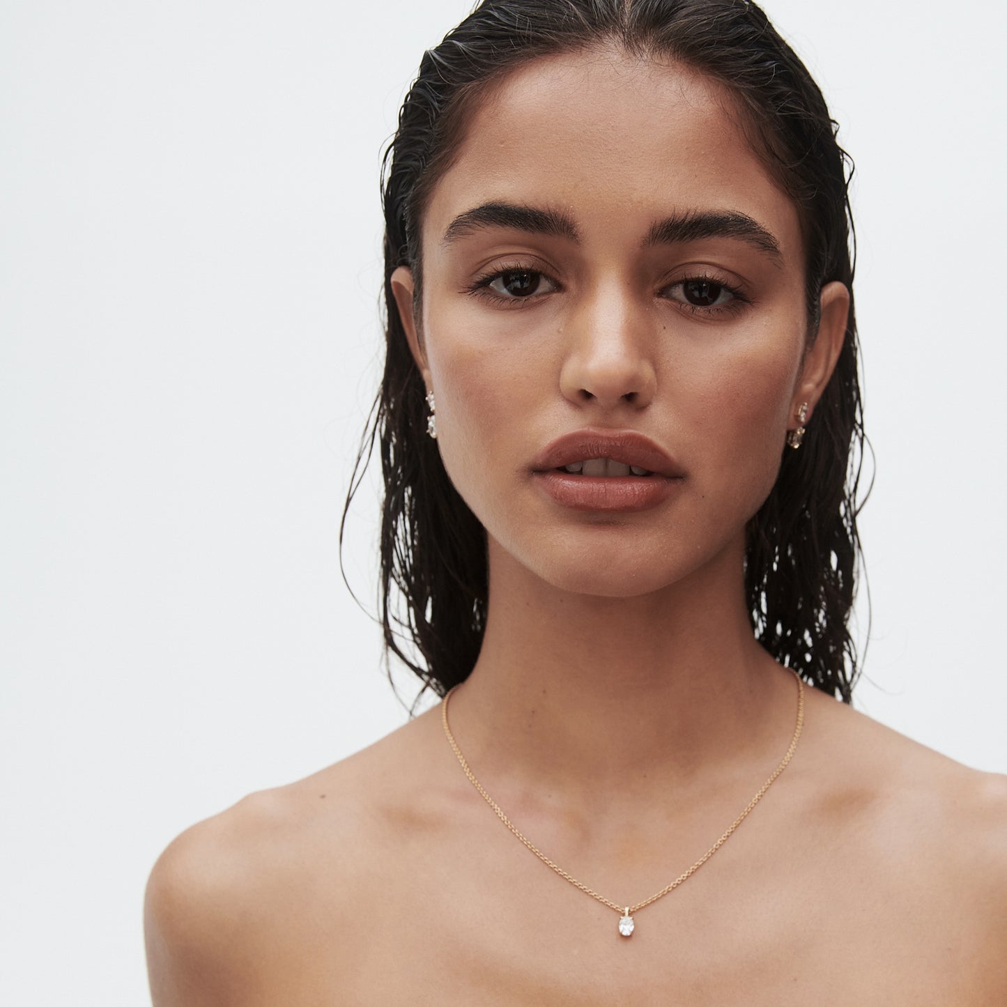 0.75 CT Oval Shaped Solitaire Lab Grown Diamond Necklace