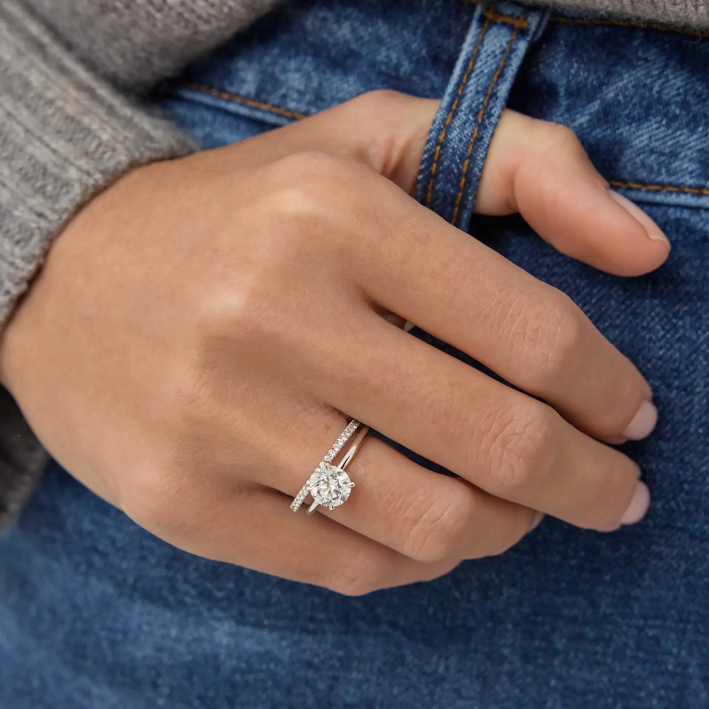 Timeless 1.3 CT Round Cut Solitaire Styled Lab Grown Diamond Engagement Ring