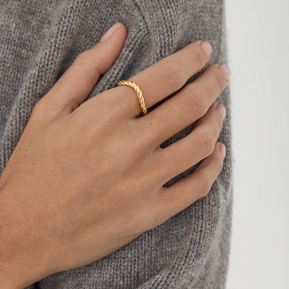Timeless Twisted Gold Wedding Band