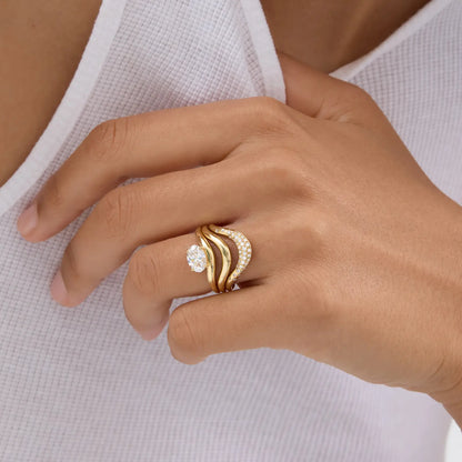 Timeless 0.8 CT Oval Cut Swirl Solitaire Setting Lab Grown Diamond Engagement Ring